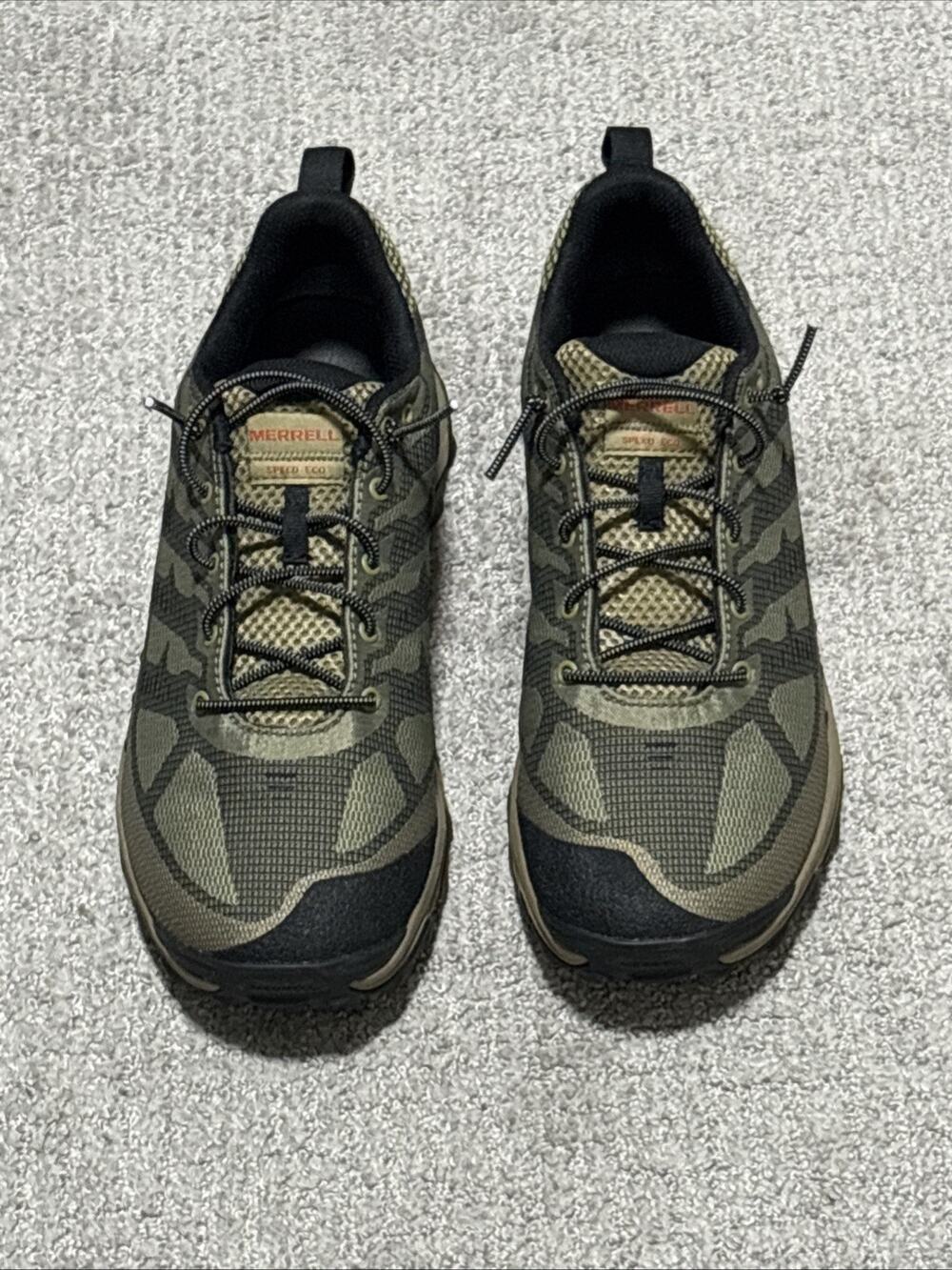 Merrell Speed Eco Waterproof Men’s Hiking Shoes Olive Green Size 9.5 Trail